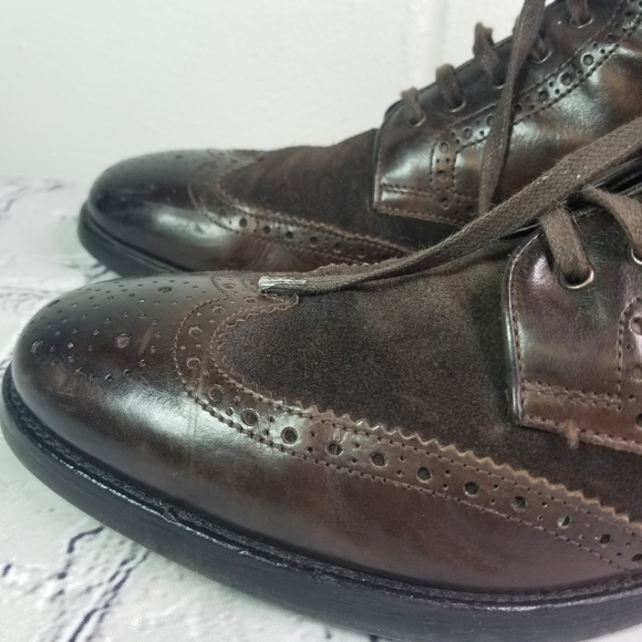 To Boot New York Brennan brown wingtip brogue lace up boots main image 11
